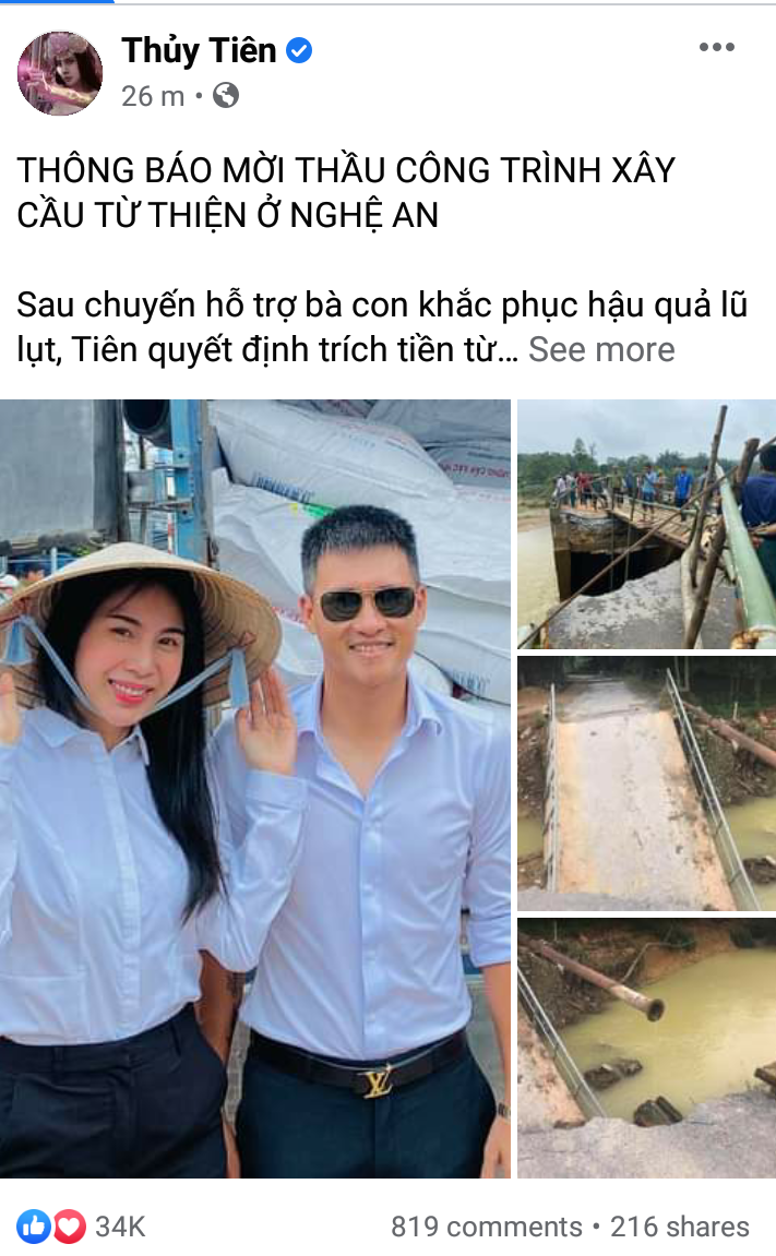 Thủy Tiên thông báo đấu thầu xây cầu ở Nghệ An - Ảnh 2