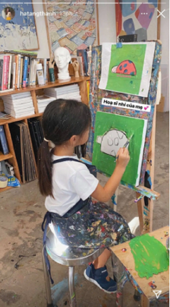 Tăng Thanh Hà tự hào khoe cô con gái mới 3 tuổi đã có khiếu nghệ thuật - Ảnh 1