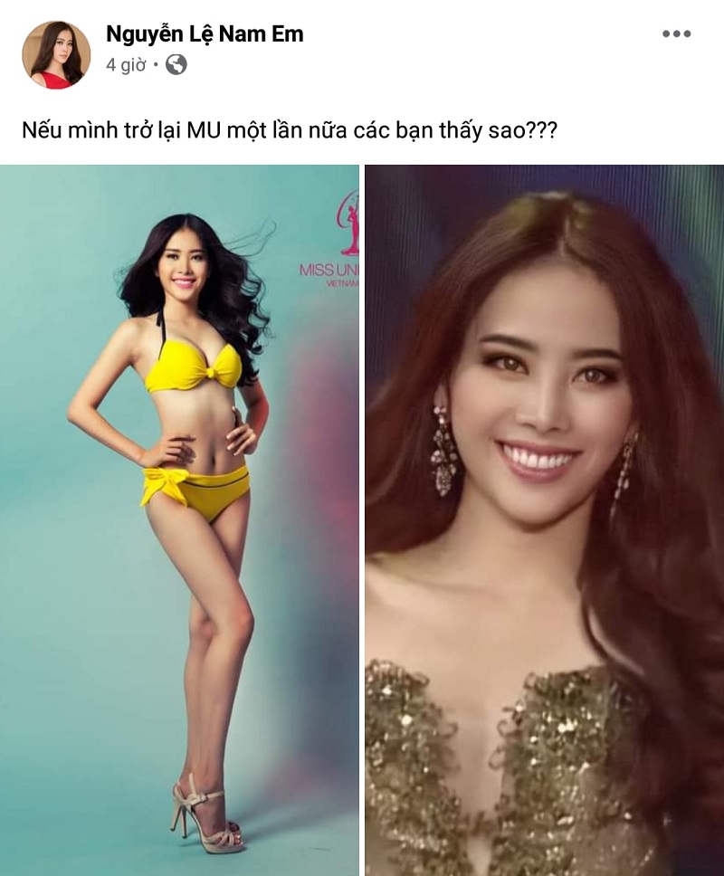 Nghi vấn Nam Em sẽ trở lại đấu trường nhan sắc Hoa hậu Hoàn Vũ Việt Nam 2021 - Ảnh 1