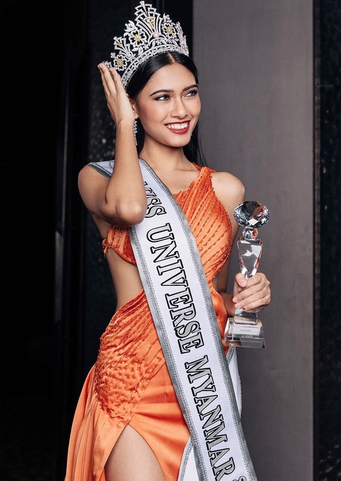 Sắc vóc Hoa hậu Myanmar đối đầu với Khánh Vân tại Miss Universe 2021 - Ảnh 1
