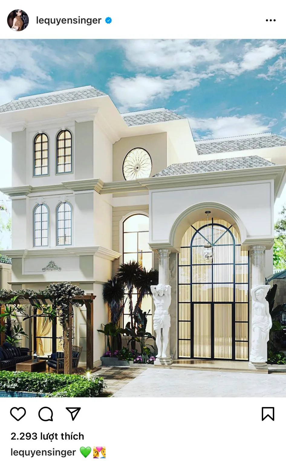 Lệ Quyên khoe cận cảnh biệt thự mới tậu, ẩn ý việc 'về chung một nhà' với tình trẻ - Ảnh 1
