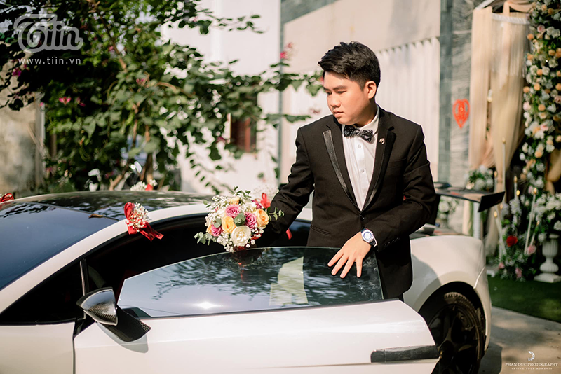 Đám cưới rước dâu bằng siêu xe của Á khôi Đại học Kinh tế Quốc dân - Ảnh 6