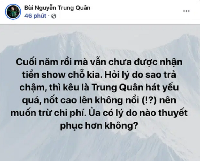 Nhọ như 'thánh mưa' Trung Quân, 30 Tết vẫn phải đi đòi nợ cát-xê - Ảnh 1