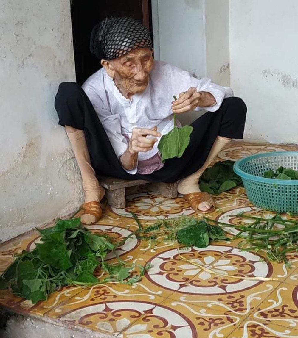 Hà Nam: Cụ bà 108 tuổi xem thời sự bằng iPad, tạo dáng 'thả tim' chụp ảnh - Ảnh 4