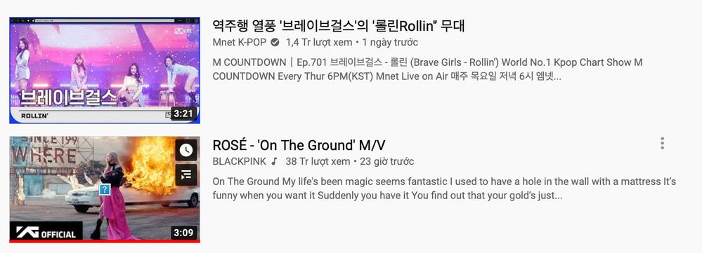 MV On The Ground vẫn chưa #1 top trending YouTube Hàn Quốc.