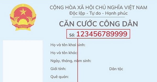 12 số trên thẻ căn cước công dân có ý nghĩa gì?