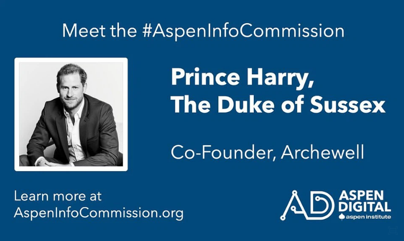 Harry trở thành ủy viên Ủy ban chống thông tin sai lệch của Viện Aspen.