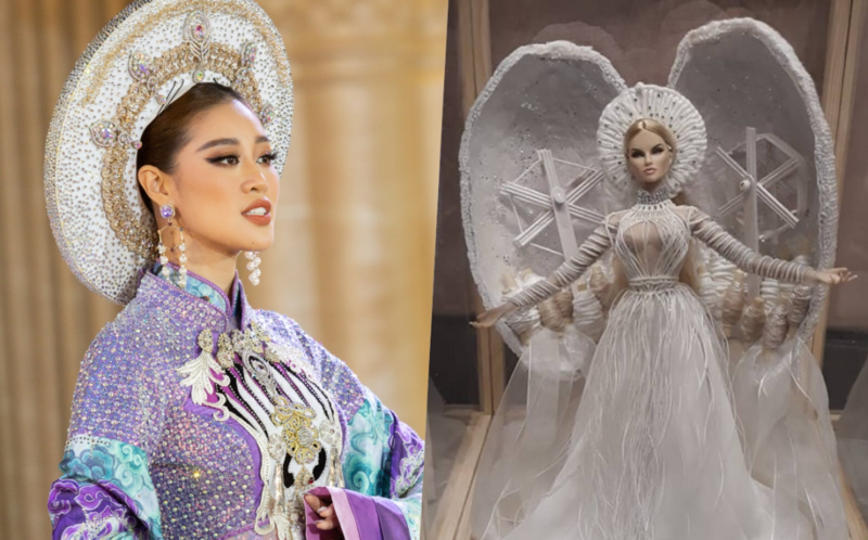 Vừa công bố, trang phục dân tộc của Khánh Vân đã bị tố đạo nhái Hoa hậu Myanmar - Ảnh 1