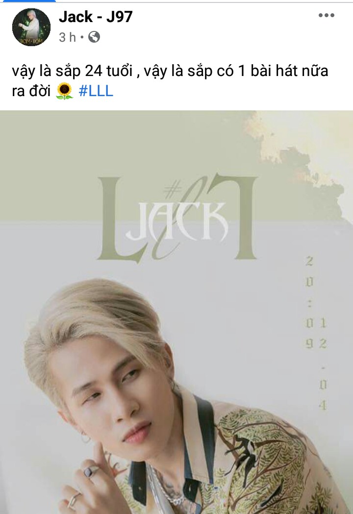 Jack chính thức xác nhận sẽ ra mắt MV mới vào đúng ngày sinh nhật tuổi 24 - Ảnh 1