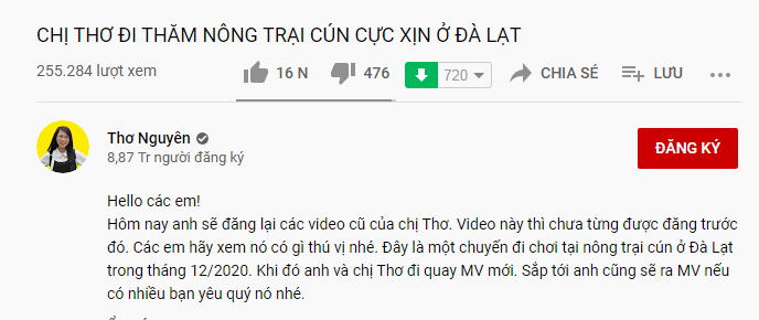 Thơ Nguyễn đã trở lại làm YouTuber, còn đăng clip vi vu Đà Lạt? - Ảnh 1