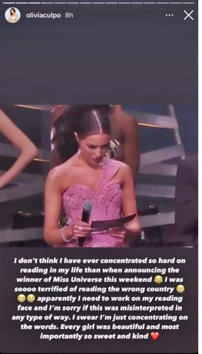 Hoa hậu Olivia Culpo lên tiếng về biểu cảm 'khó ở' khi Miss Mexico giành vương miện - Ảnh 3