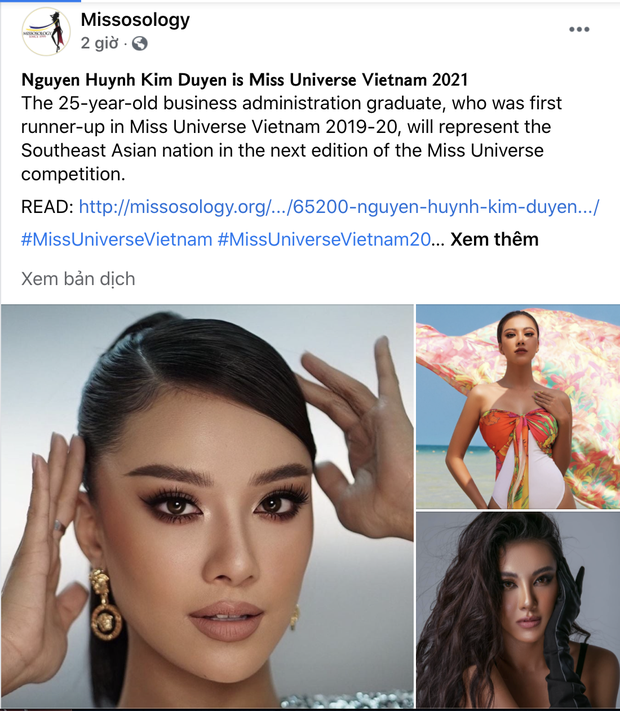 Á hậu Kim Duyên được Missosology đăng riêng bài giới thiệu khi dự thi Miss Universe - Ảnh 1