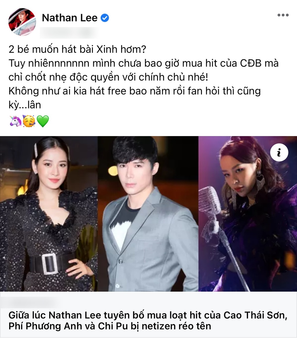 Không cho Thu Minh hát 'Xinh', Nathan Lee gửi gắm Chi Pu và Phí Phương Anh - Ảnh 3