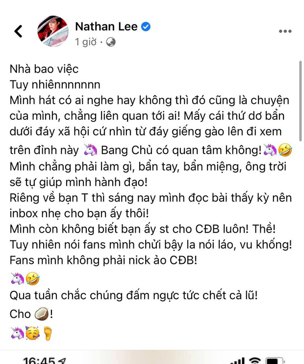 Nathan Lee tung tin nhắn 'dằn mặt' Nguyễn Hồng Thuận sau phát ngôn 'cần tiền nhưng không bán bạn' - Ảnh 2