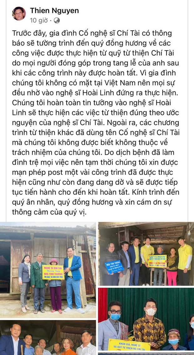 Anh trai cố nghệ sĩ Chí Tài lên tiếng giữa lùm xùm Hoài Linh và số tiền từ thiện 13 tỷ đồng - Ảnh 2
