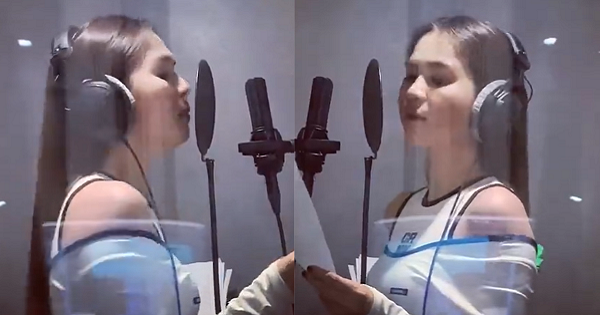 Nghi vấn Ngọc Trinh sắp debut làm ca sĩ khi lộ ảnh thu âm trong studio