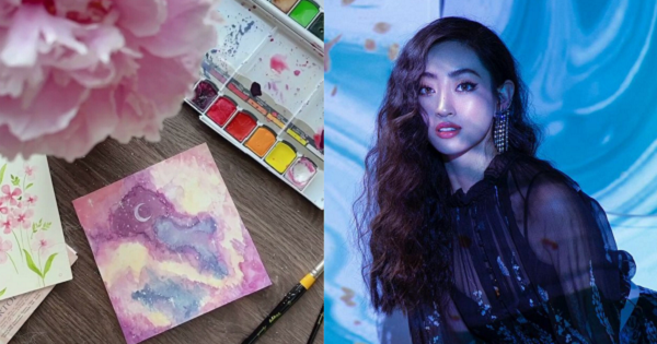 Fan ngỡ ngàng khi "Hoa hậu tri thức" Lương Thùy Linh có tài vẽ tranh "không phải dạng vừa"