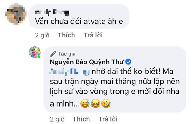 Quỳnh Thư cho biết khi Việt Nam chiến thắng sẽ tung ảnh crush.