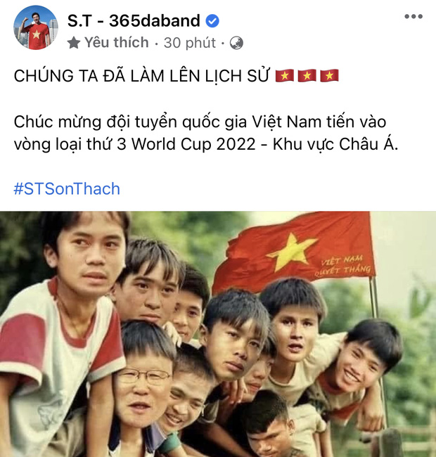 ST Sơn Thạch tự hào vì đội tuyển Việt Nam làm nên lịch sử.