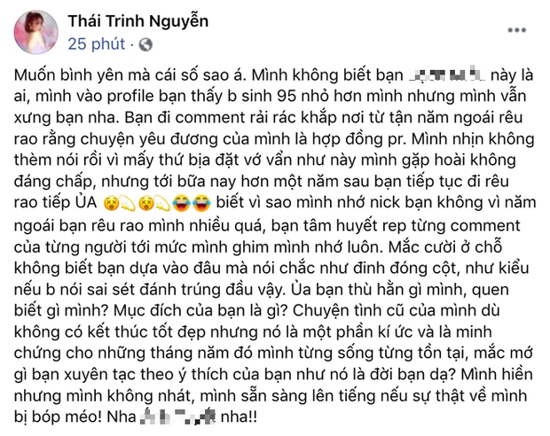Bị nói yêu Quang Đăng chỉ là hợp đồng PR, Thái Trinh lên tiếng - Ảnh 4