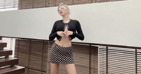 Tóc Tiên bắt trend diện mốt áo cài một cúc 