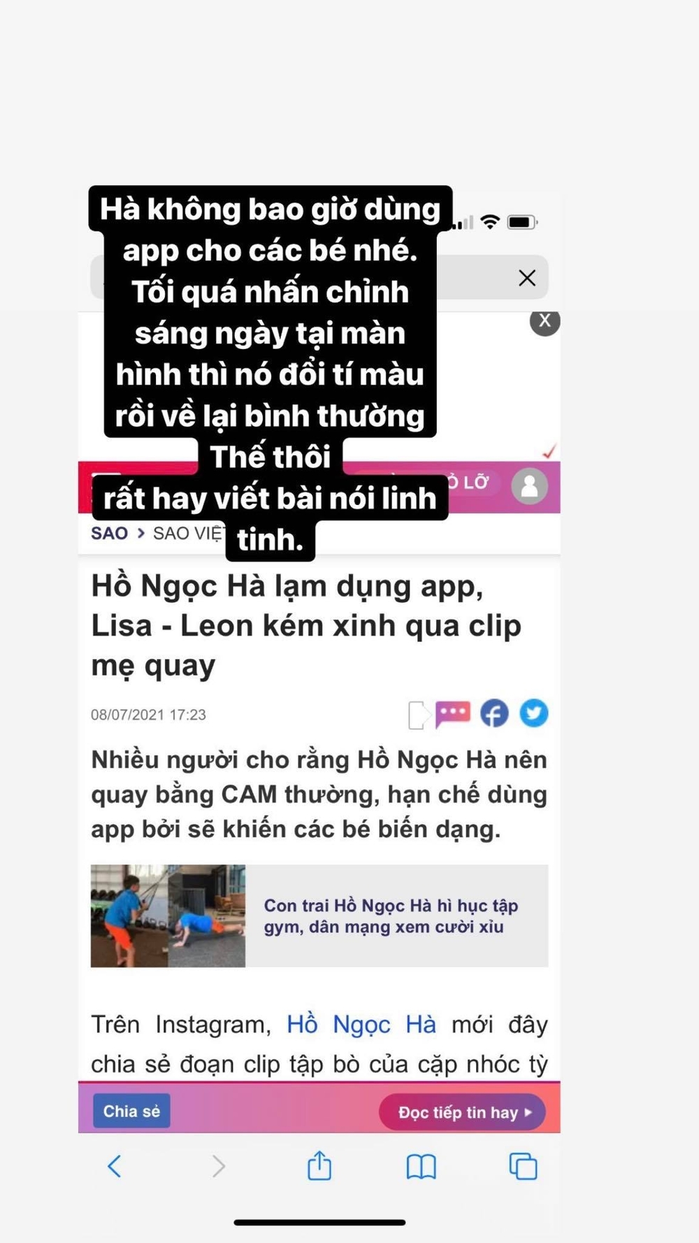 Hồ Ngọc Hà lên tiếng khi bị nói lạm dụng app chụp ảnh cho con - Ảnh 3