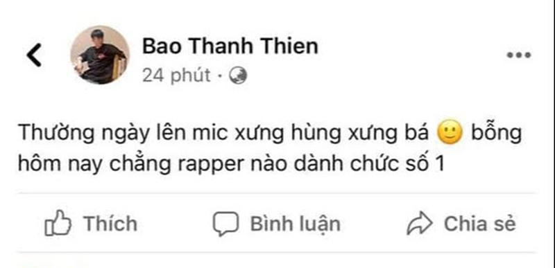 Giữa lúc câu hỏi 'Rapper số 1 Việt Nam' là ai vẫn bỏ ngỏ, B Ray nói gì mà bão like? - Ảnh 1