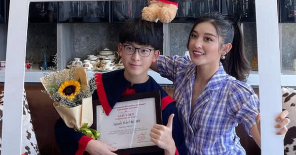 Á hậu Huyền My hào hứng khoe kết quả thi tốt nghiệp THPT của em trai hotboy