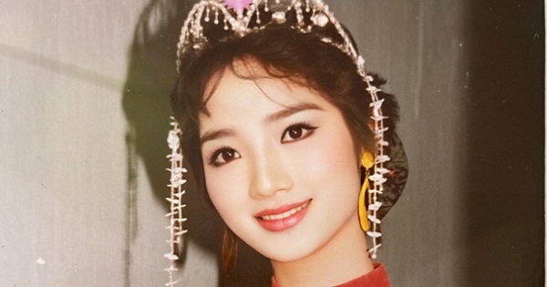 Ảnh đăng quang của Hoa hậu Đền hùng Giáng My 29 năm trước