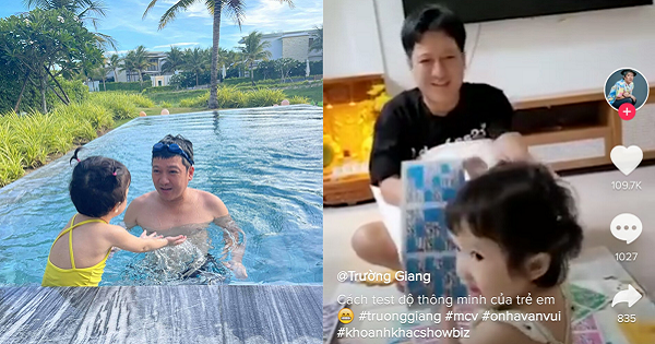 Cuối cùng, Trường Giang cũng đã khoe rõ mặt con gái Destiny, xinh giống mẹ