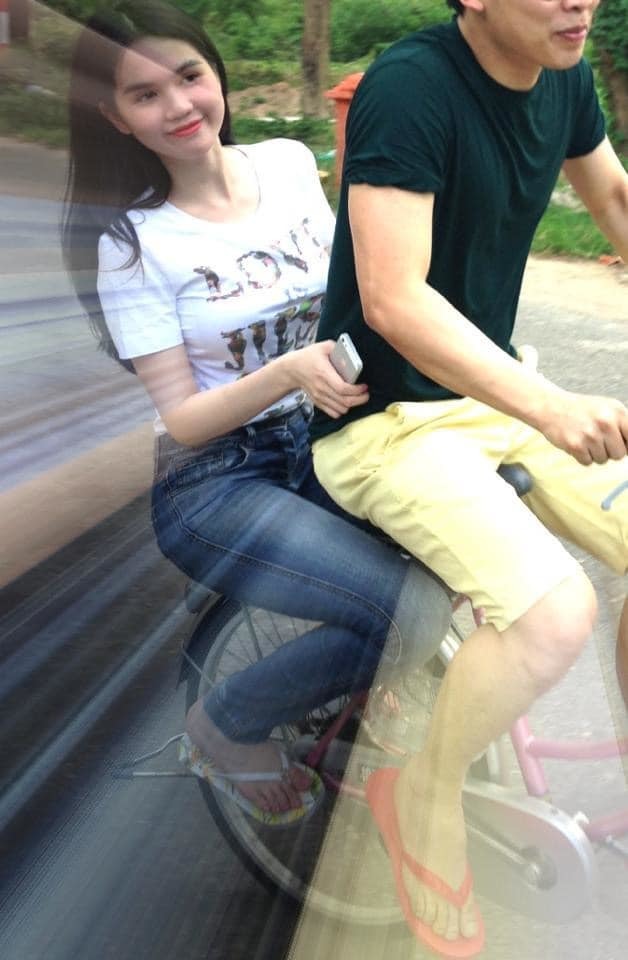Loạt ảnh của Ngọc Trinh - Vũ Khắc Tiệp thời còn đèo nhau trên xe đạp - Ảnh 6