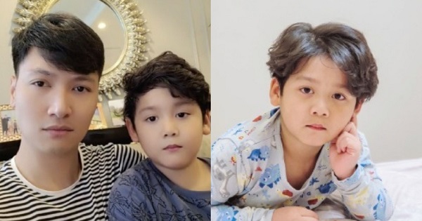 Mạnh Trường hào hứng khoe con trai 7 tuổi đẹp như sao nhí Hàn Quốc