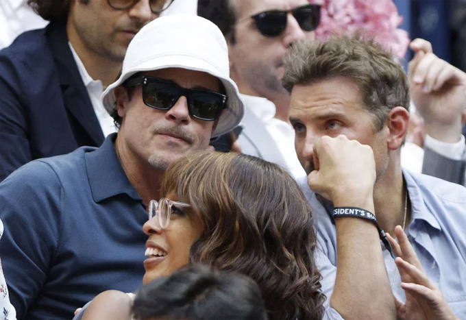 Trai độc thân U60 Brad Pitt bảnh bao đi xem tennis cùng Bradley Cooper  - Ảnh 3