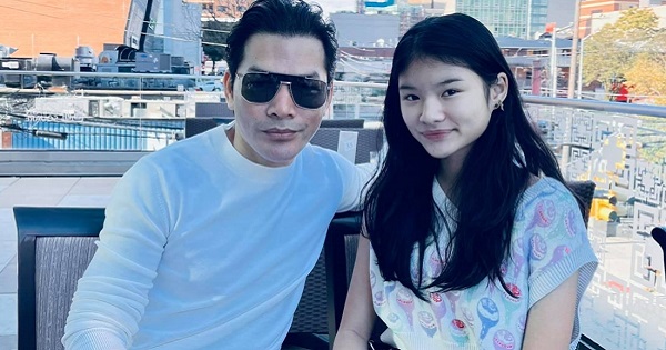 Con gái Trương Ngọc Ánh khoe chân thon, mặt xinh khi dạo chơi cùng bố bên Mỹ