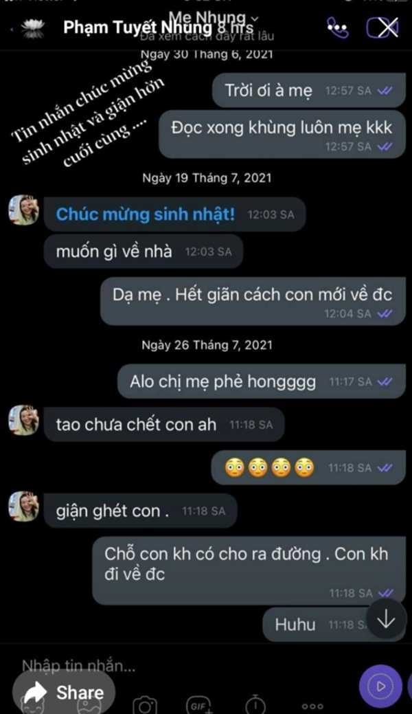 Con gái nuôi Phi Nhung tiết lộ tin nhắn cuối với mẹ, đau xé lòng không dám lướt Facebook - Ảnh 2