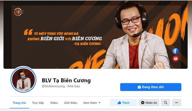 BLV Tạ Biên Cương chính thức mở tài khoản Facebook vì lý do bất ngờ - Ảnh 1