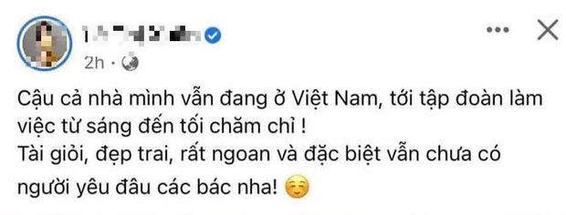 Đại gia đính chính cậu cả tập đoàn nghìn tỷ vẫn ở Việt Nam và chưa yêu ai - Ảnh 1