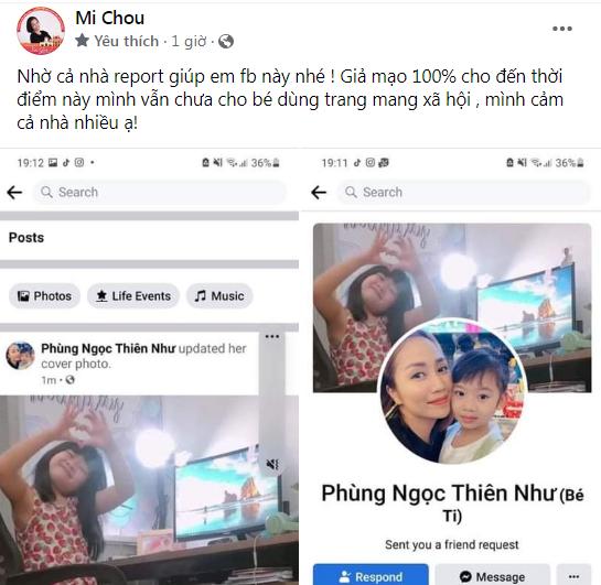 Con gái Mai Phương bị lập facebook giả để trục lợi - Ảnh 3