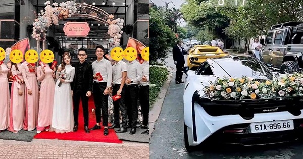 Đám cưới toàn siêu xe của trai đẹp là bạn thân Matt Liu, Cường Đô La