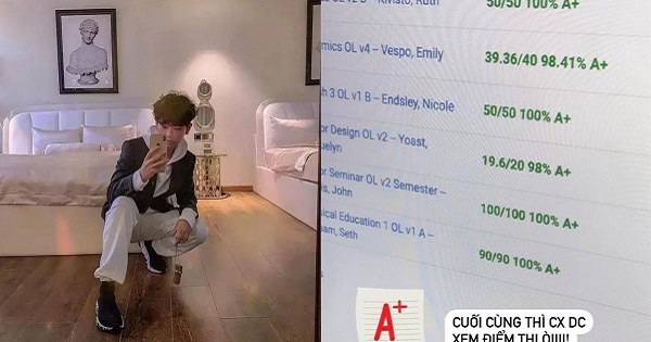 Fan boy con nhà giàu của Ngọc Trinh khoe thành tích học tập "con nhà người ta"