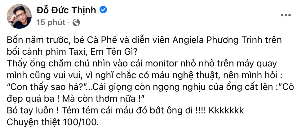 Con trai Đức Thịnh - Thanh Thúy mê Angela Phương Trinh: 'Cô đẹp mà còn thơm' - Ảnh 2