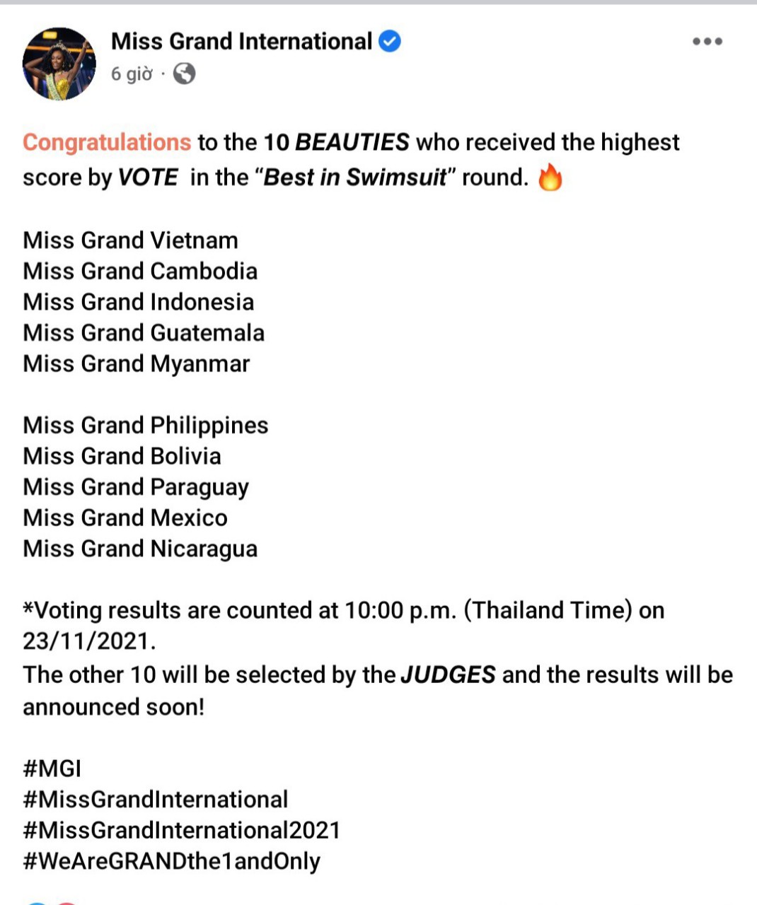 Người đẹp Thùy Tiên 'ẵm' 2 giải Top 1 tại Miss Grand 2021 - Ảnh 2