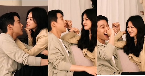 Jang Ki Yong ngượng ngùng khi "chị đẹp" Song Hye Kyo "nựng yêu" ở hậu trường