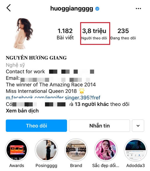 Hương Giang tăng vọt lượng người theo dõi trên Instagram  - Ảnh 2