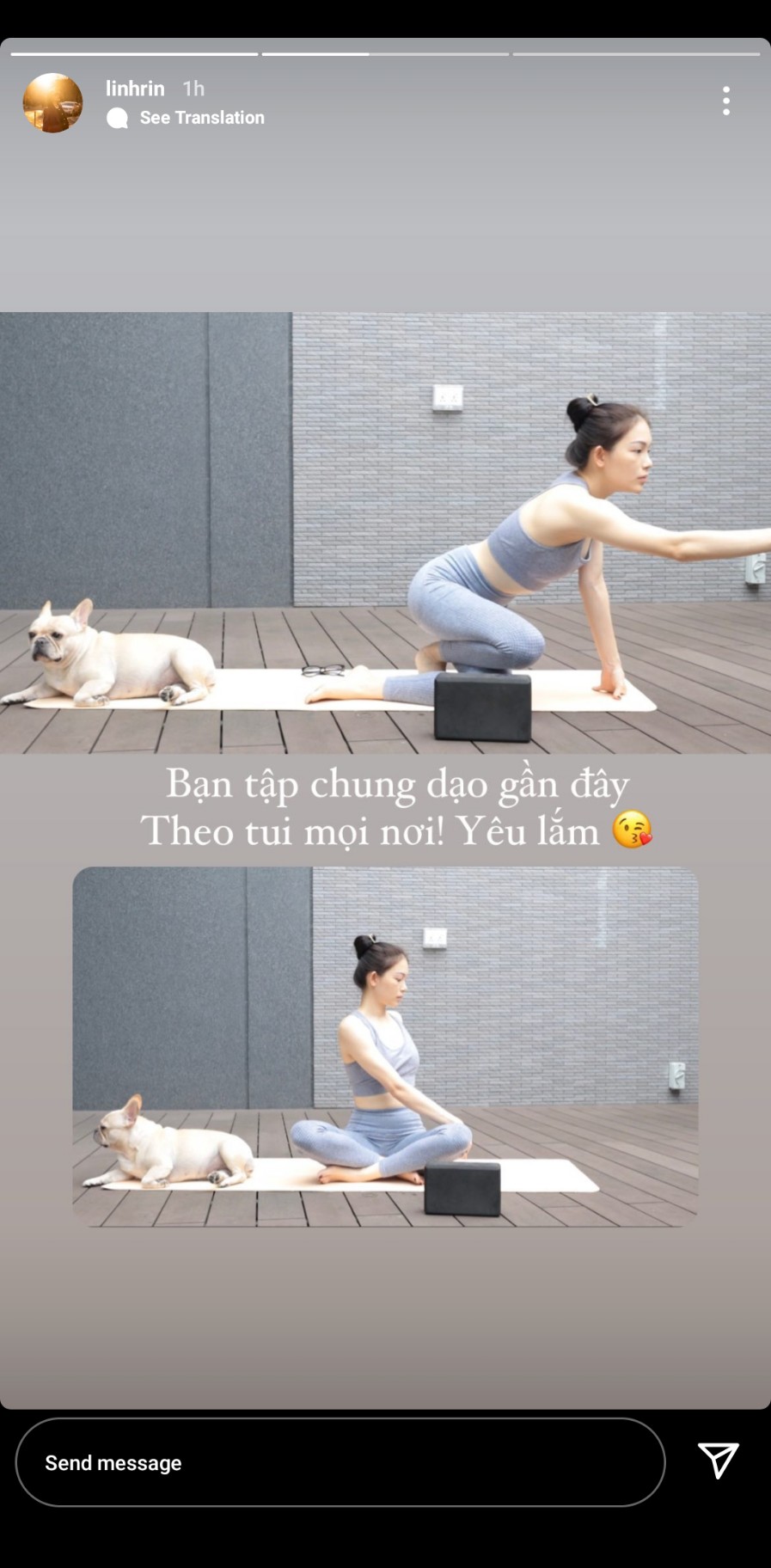 Em dâu tương lai Tăng Thanh Hà đăng ảnh tập yoga, netizen trầm trồ phông nền sang chảnh - Ảnh 1