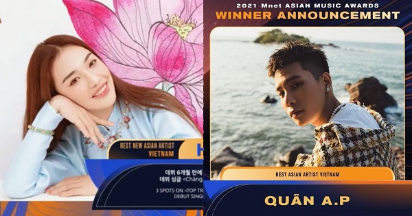 Quân A.P và Hoàng Duyên thắng giải tại MAMA 2021, bất ngờ nhưng xứng đáng