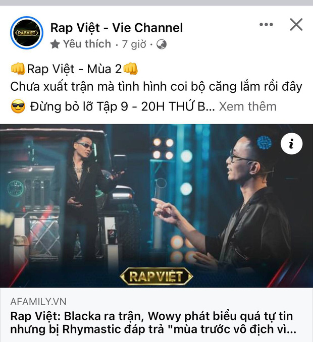 Nửa đêm, Wowy tỏ thái độ với fanpage Rap Việt vì thiên vị team khác - Ảnh 1