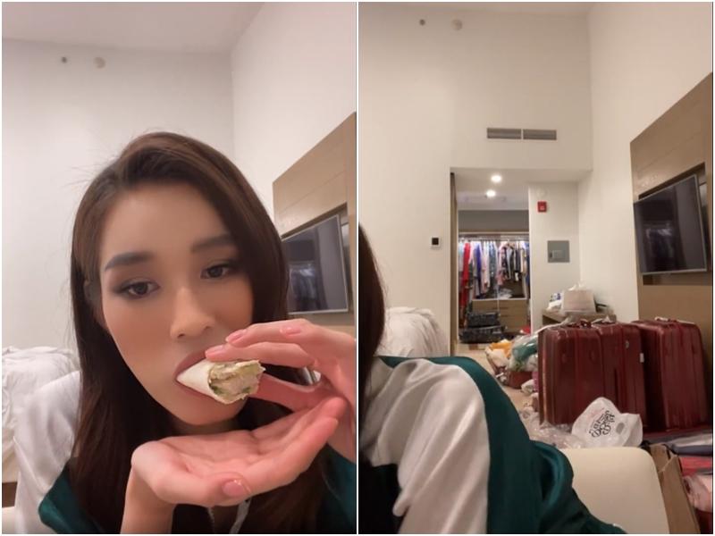Hoa hậu Đỗ Thị Hà bị fan 'bóc phốt' ở bẩn, nhiều lần để lộ căn phòng siêu bừa bộn trên livestream - Ảnh 4