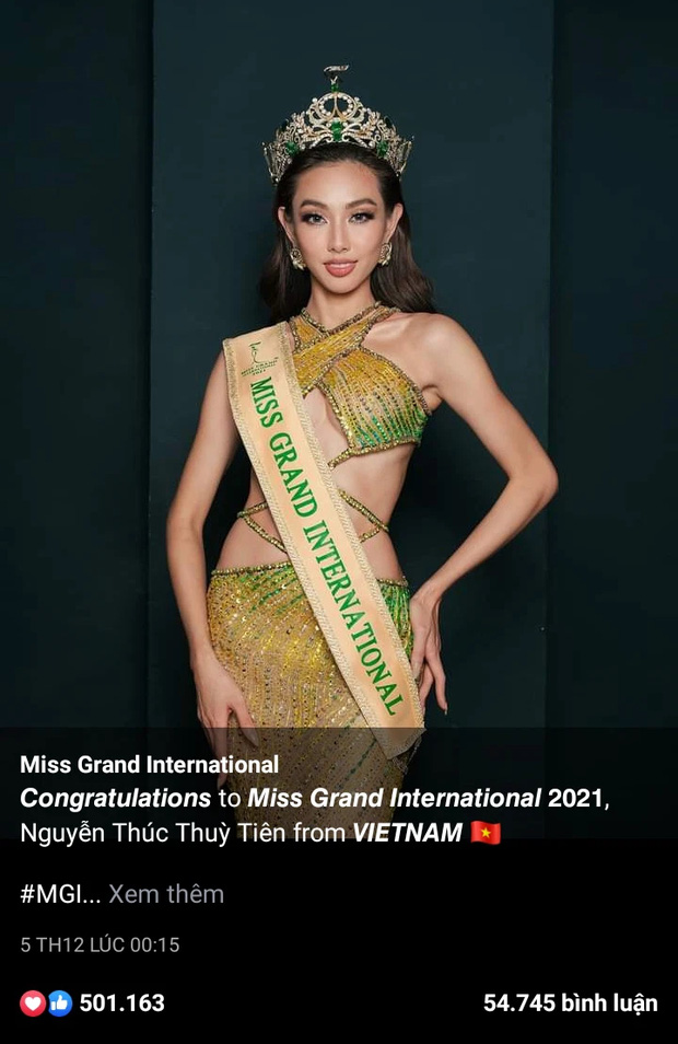 Không chỉ làm nên lịch sử nhan sắc Việt, Thùy Tiên còn lập kỷ lục cho trang chủ Miss Grand - Ảnh 3