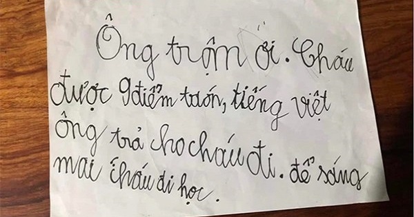 Cậu bé viết thư cho "ông trộm" khoe điểm Toán, Văn để... được trả lại xe đạp